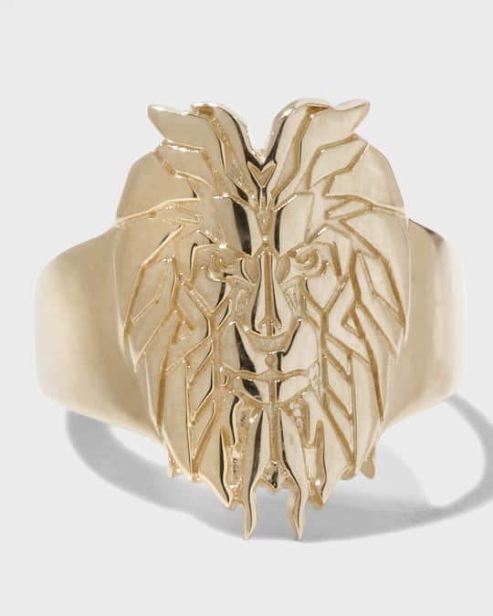 LANA 14k Gold Lion Ring | Neiman Marcus