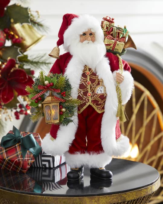 Karen Didion Originals Lighted Classic Santa | Neiman Marcus