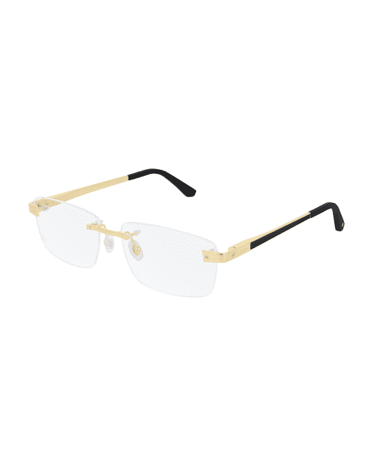 Cartier Men s Rimless Metal Optical Frames Neiman Marcus
