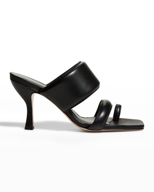 GIA x Pernille 80mm Lambskin Toe-Ring Slide High-Heel Sandals | Neiman ...