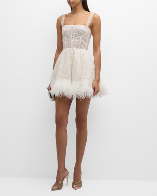 Bronx and Banco Mademoiselle Bridal Mini Dress | Neiman Marcus