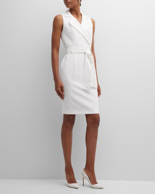 Danic Collared Sheath Belted Dress
