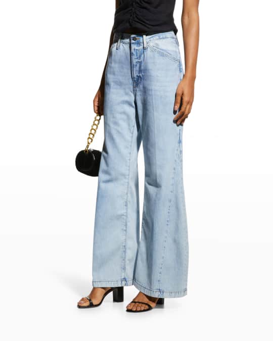 frame baggy palazzo jeans