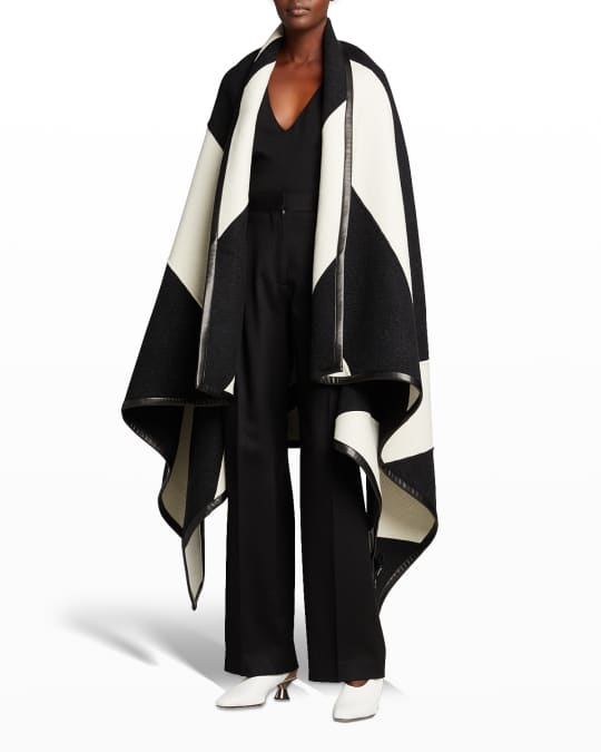 Proenza Schouler Colorblock Cashmere Blanket Cape | Neiman Marcus