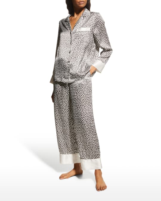 Neiman Marcus Polka Dot Print Pajama Set Neiman Marcus