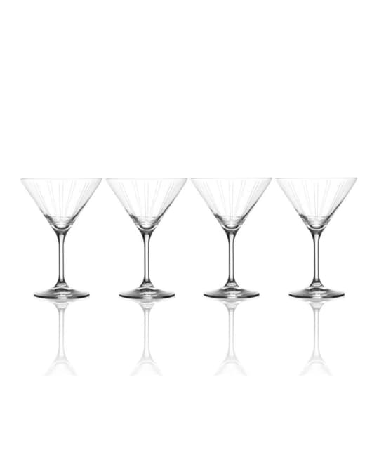 Classic Vintage Crystal Martini Glasses Set of 4 by Mikasa 