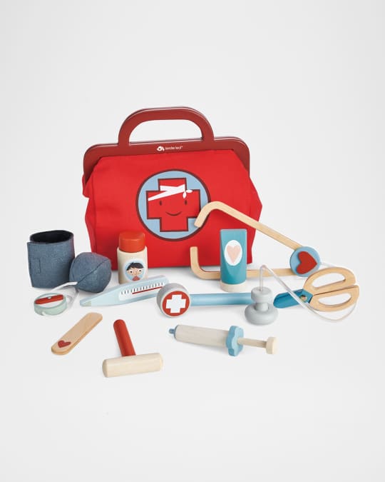 Kid's Retro-Style Doctor's Bag Toy Kit
