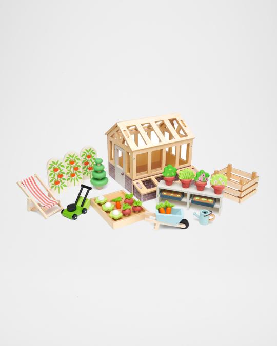 Tender Leaf Toys Greenhouse and Garden Wooden Toy Set | Neiman Marcus