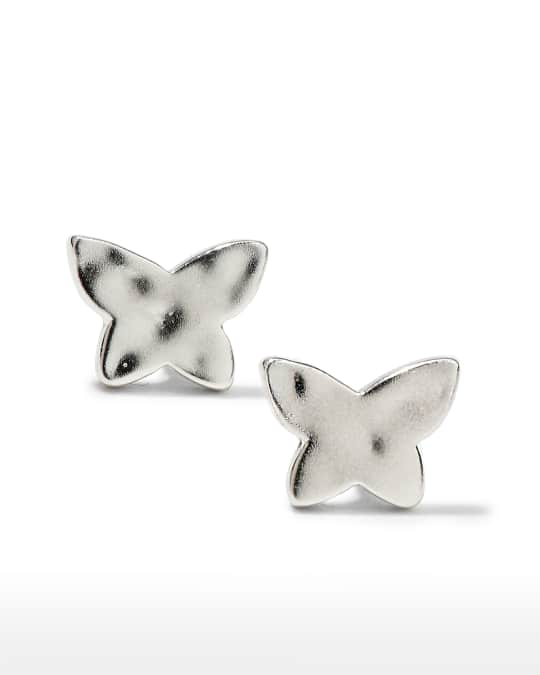 Kendra Scott Lillia Butterfly Stud Earrings, Rhodium Neiman Marcus