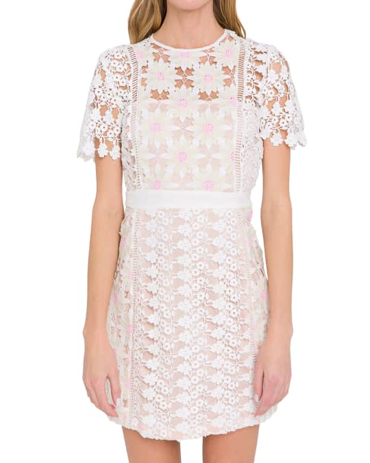 Endless Rose Pastel Floral Lace Dress Neiman Marcus