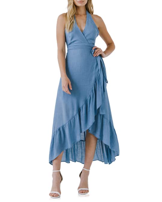 zimmermann halter neck dress Zimmermann Halter Neck Maxi Dress Sz 1 – The Luxe Base
