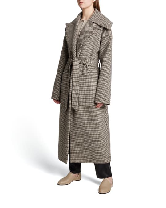 Nanushka Soa Check Belted Coat | Neiman Marcus