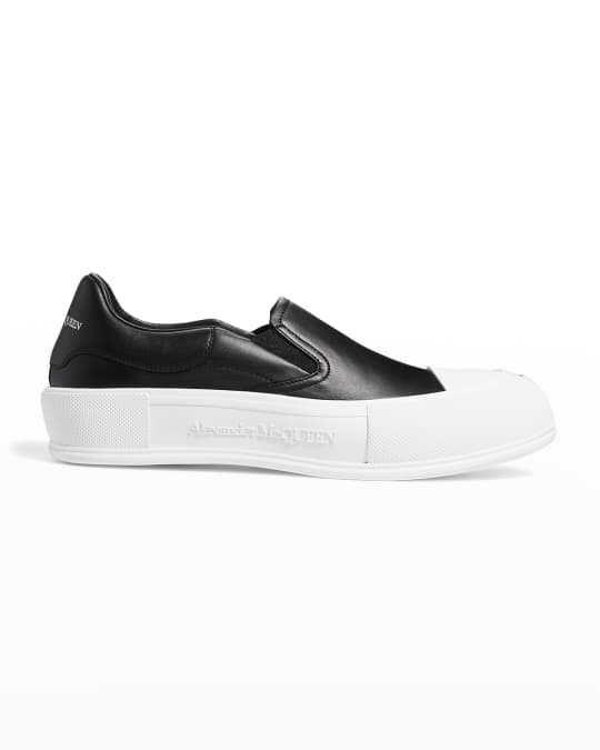 Alexander McQueen Deck Skate Plimsoll Lace-Up White Black