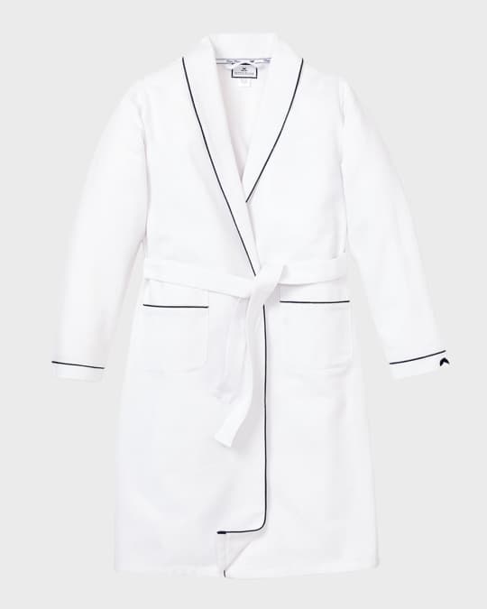 Men's Solid Robe w/ Contrast Piping