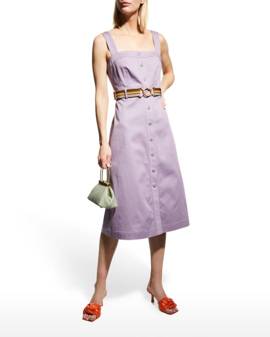 Belted Button Front Sundress