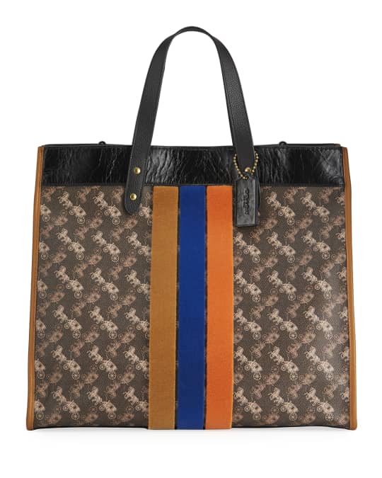 Coach Printed Leather Tote Bag - Brown