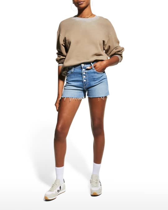 MOTHER The Pixie Dazzler Frayed Shorts | Neiman Marcus