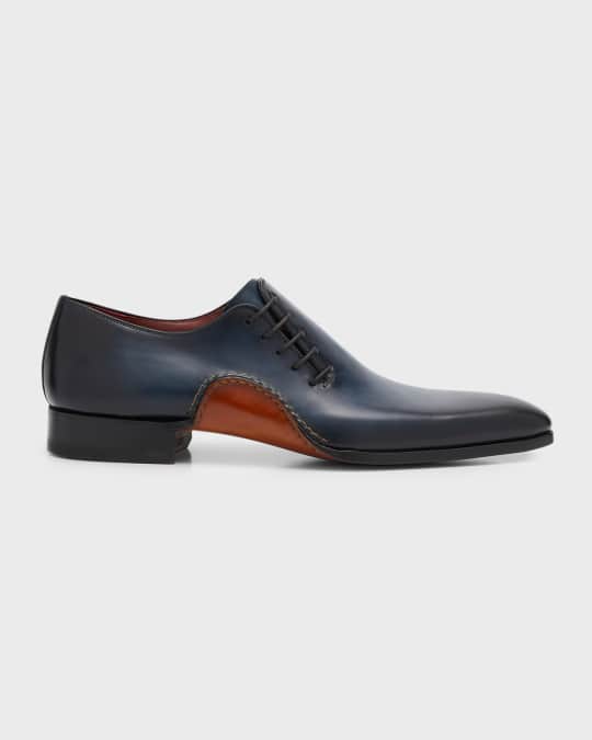 Magnanni Men s Abrahan Whole Cut Leather Oxfords Neiman Marcus