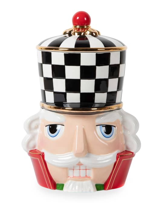 MacKenzieChilds Buckingham Nutcracker Cookie Jar Neiman Marcus