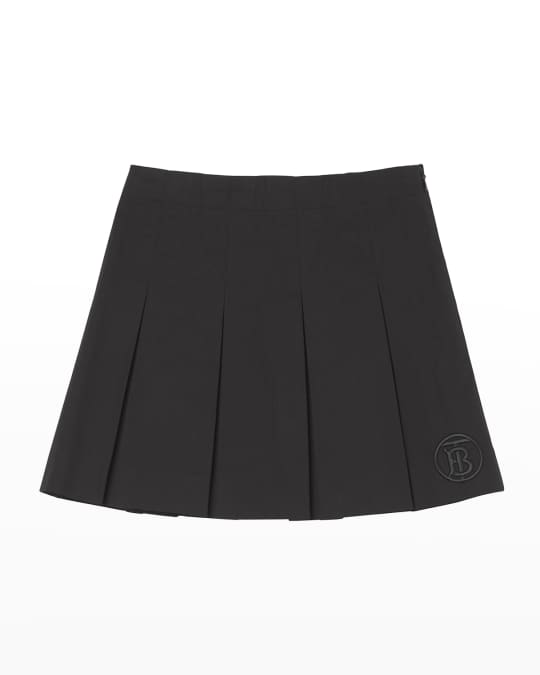 Burberry Girl's Gaya Pleated TB Embroidered Skirt, Size 3-14 | Neiman ...