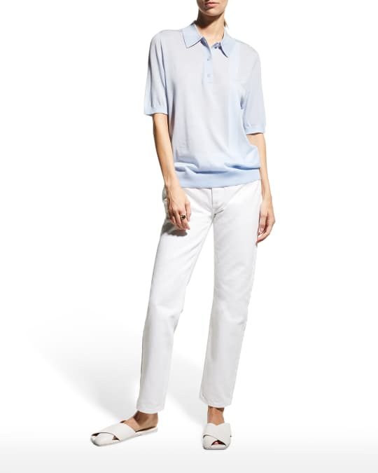 Madeline Wool Cashmere Polo Shirt