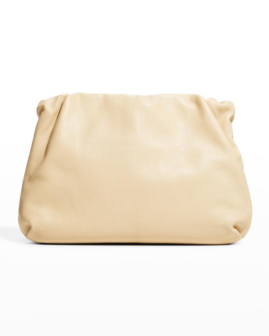The Row Bourse Large Lambskin Clutch Bag | Neiman Marcus