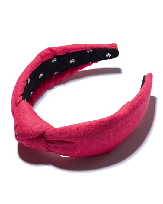 Lele Sadoughi Knotted Linen Headband | Neiman Marcus