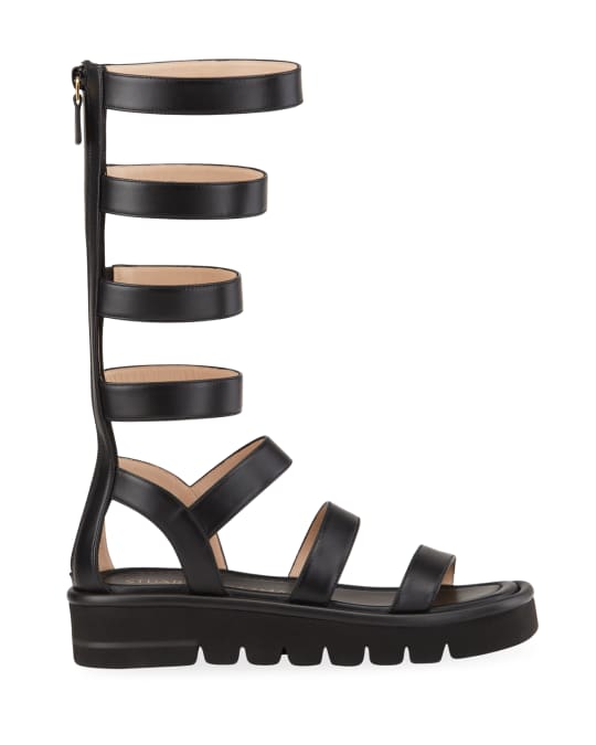 Stuart Weitzman Gala Calfskin Tall Gladiator Sandals Neiman Marcus