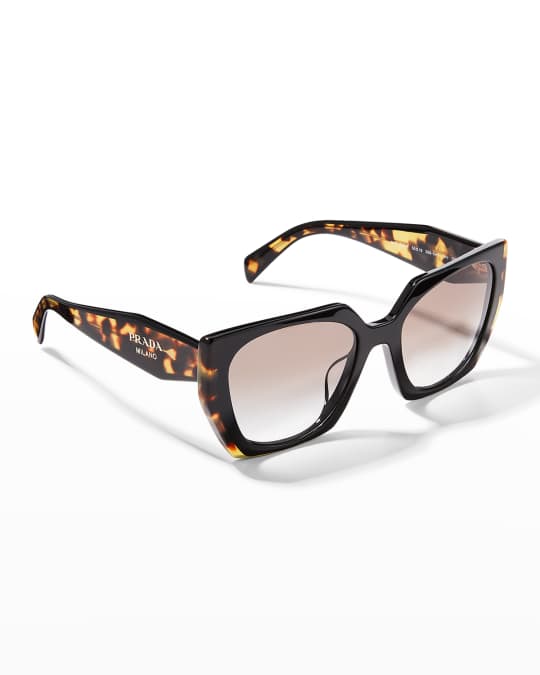 Prada Gradient Rectangle Acetate Sunglasses Neiman Marcus