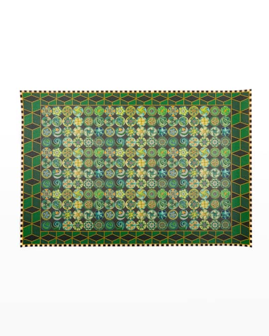 MacKenzieChilds Vintage Buttons Floor Mat 2 Ft x 3 Ft Neiman Marcus