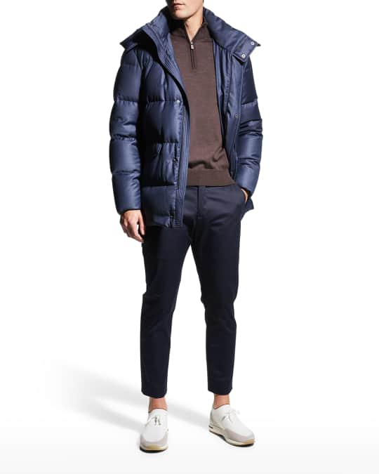 Solid Quilted Down Jacket