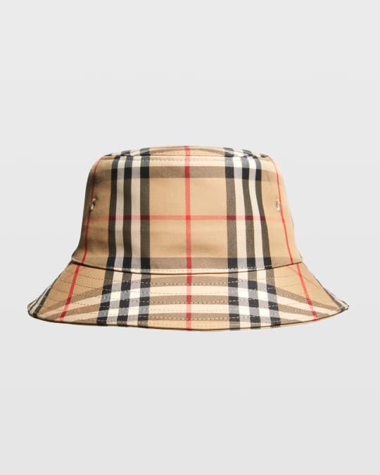 Burberry Kid's Gabriel Vintage Check Bucket Hat, Size 6M-3 | Neiman Marcus