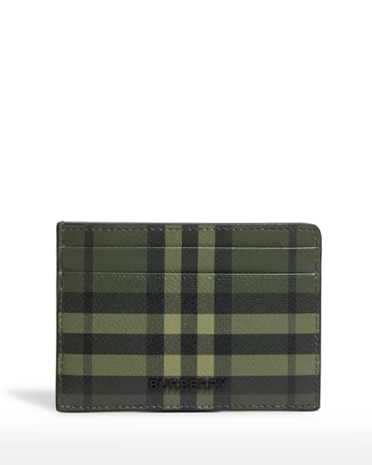 Men s Kier Check Leather Card Case
