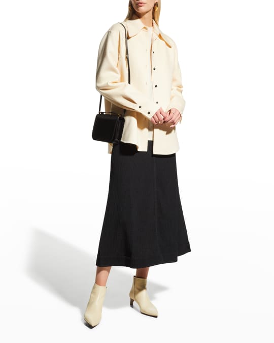 Jil Sander Cotton Gauze Midi Skirt | Neiman Marcus