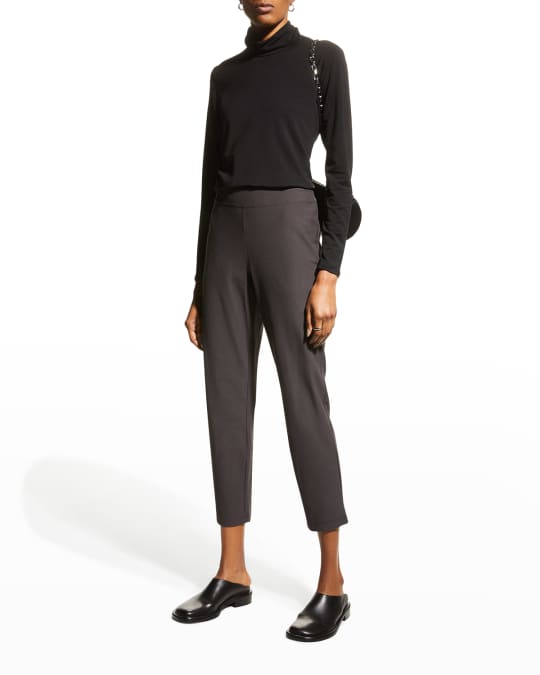 Eileen Fisher Petite Washable Stretch Crepe Slim Ankle Pants