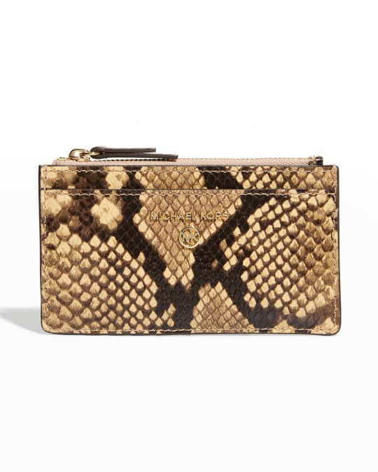 MICHAEL Michael Kors Jet Set Snake Print Card Case Wallet