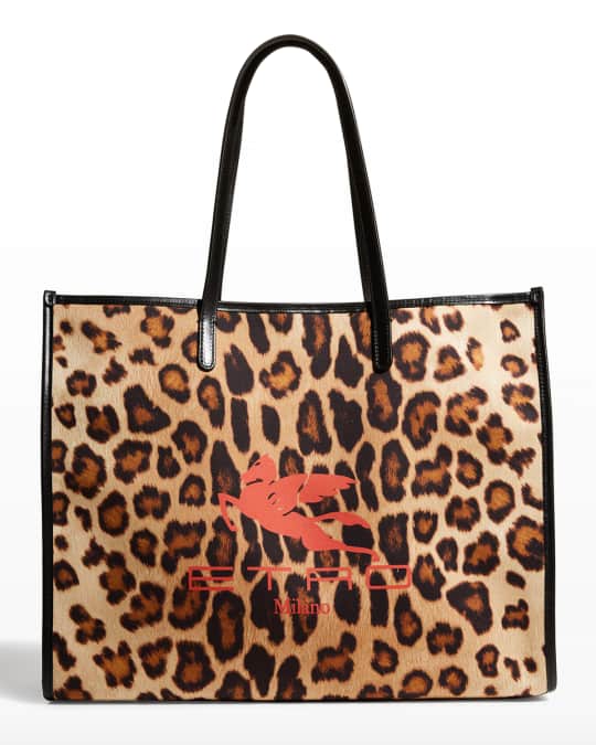 Neiman marcus sale leopard tote bag