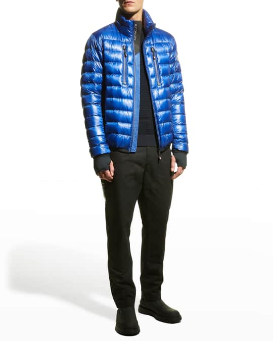 Moncler Men's Hers Shiny Mid-Weight Down Puffer Jacket | Neiman Marcus