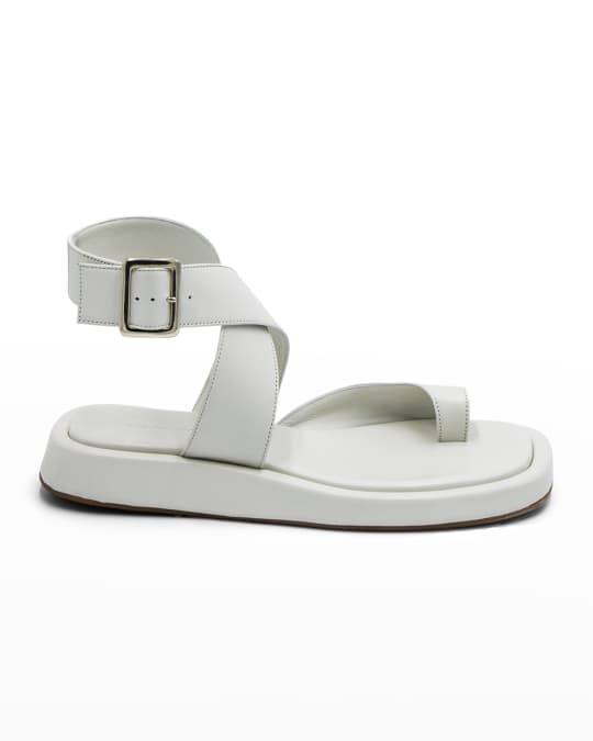 GIA/RHW Toe-Ring Flat Sporty Sandals | Neiman Marcus