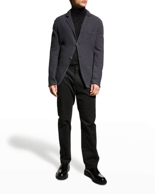 Giorgio Armani Men's Solid Knit Sportswear Jacket | Neiman Marcus