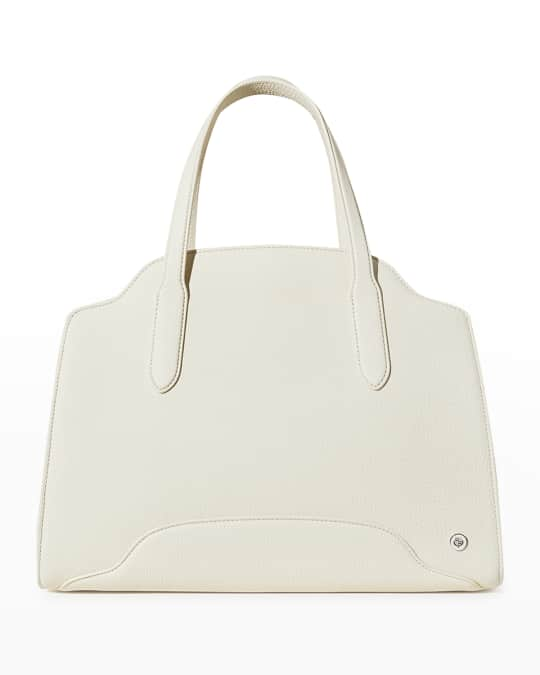 Sesia L Leather Tote in Green - Loro Piana