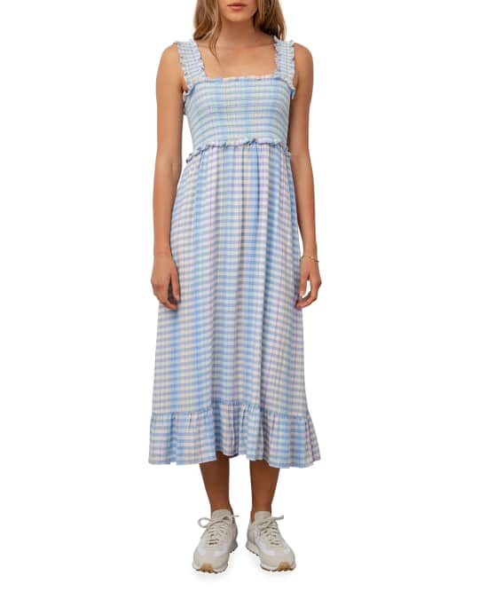 blue dress for baby girl Anna Dress in Blue Gingham Blue Gingham / S main image 0
