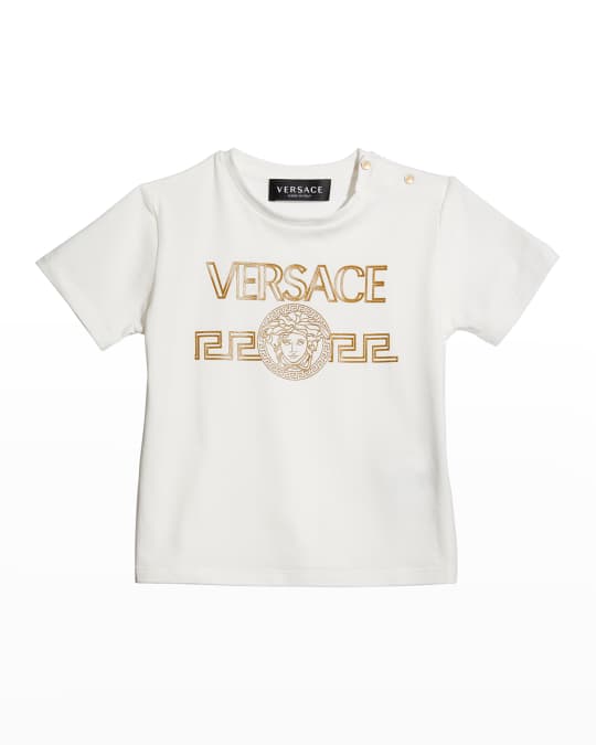 Versace Boy's Medusa Greca Logo T-Shirt, Size 12-24M | Neiman Marcus