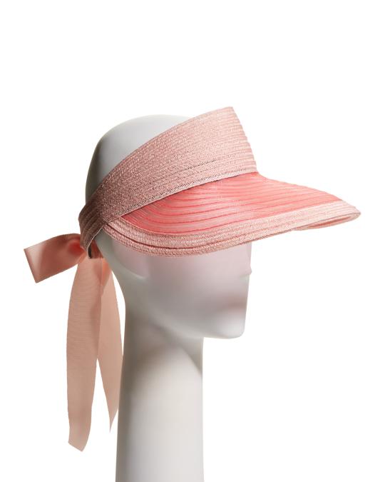 Eugenia Kim Ricky Horsehair & Straw Visor | Neiman Marcus display picture 3