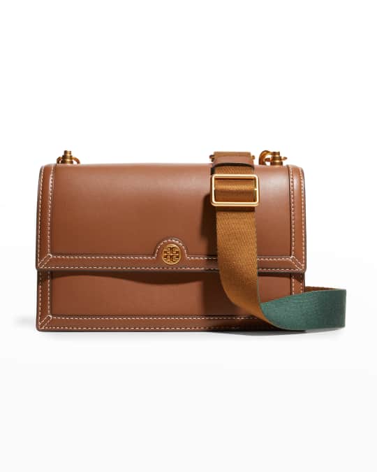 T Monogram Leather Shoulder Bag