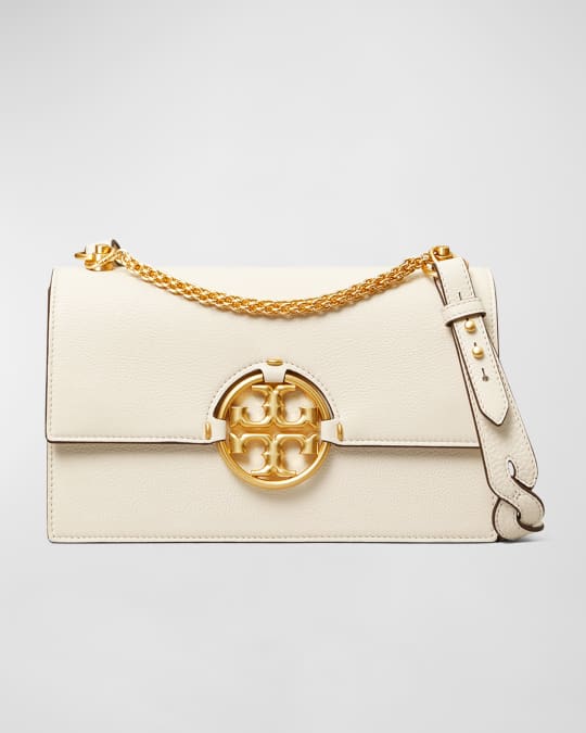 Tory Burch Miller Medallion Leather Shoulder Bag | Neiman Marcus