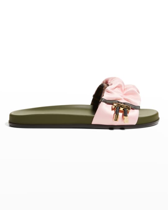 Fendi Illusion Flat Slide Sandals Neiman Marcus