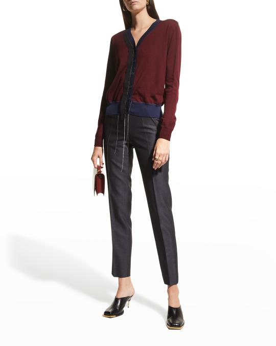 Maison Margiela Du0026eacute;cortiquu0026eacute; Colorblock Wool-Blend Cardigan |  Neiman Marcus