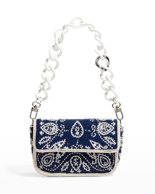 Staud Tommy Mini Beaded Chain Shoulder Bag | Neiman Marcus