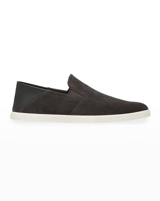 Vince Men s Sanders Suede Leather Slip On Sneakers Neiman Marcus